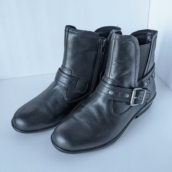 David Tate Art Booties in Black Leather - Picture 2 of 10